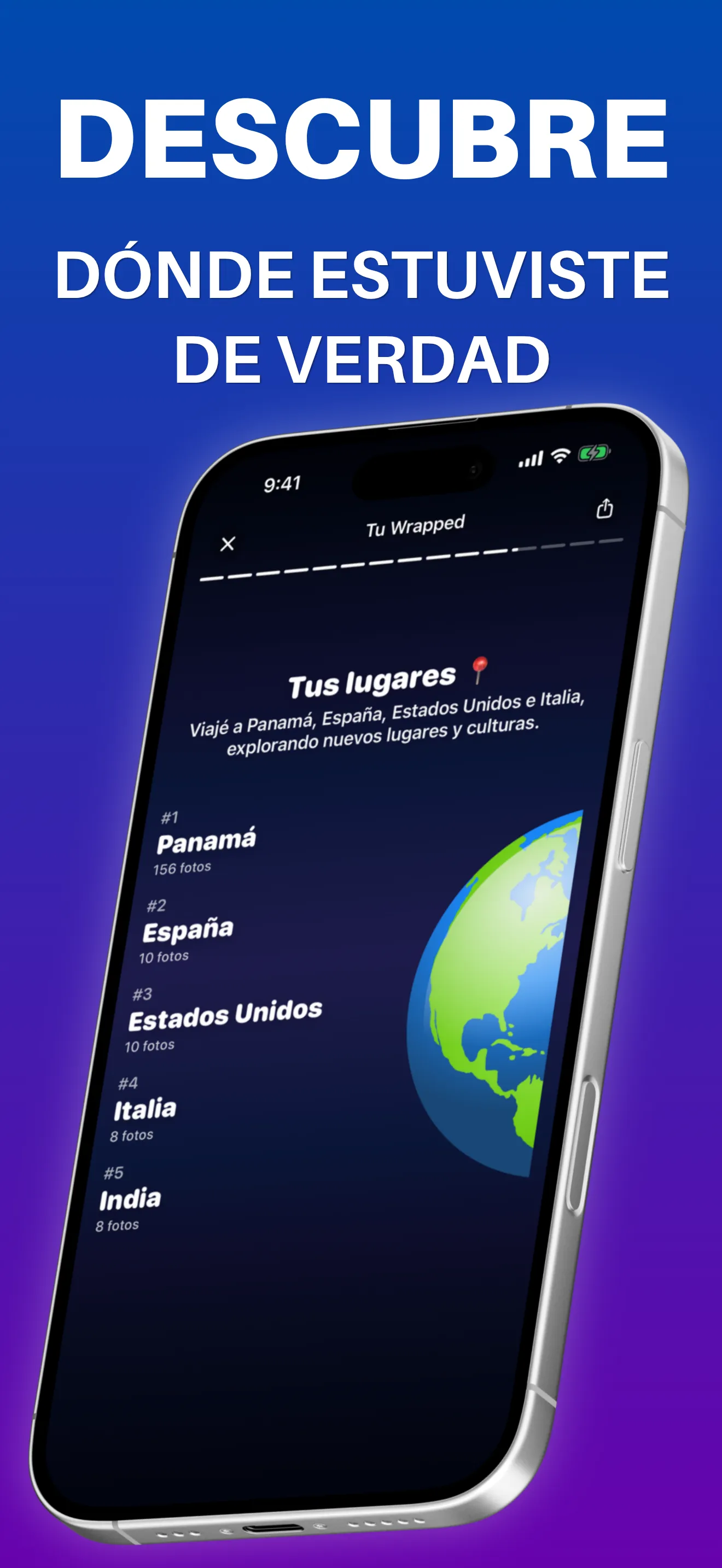 Captura del App Store: descubre a dónde fuiste de verdad