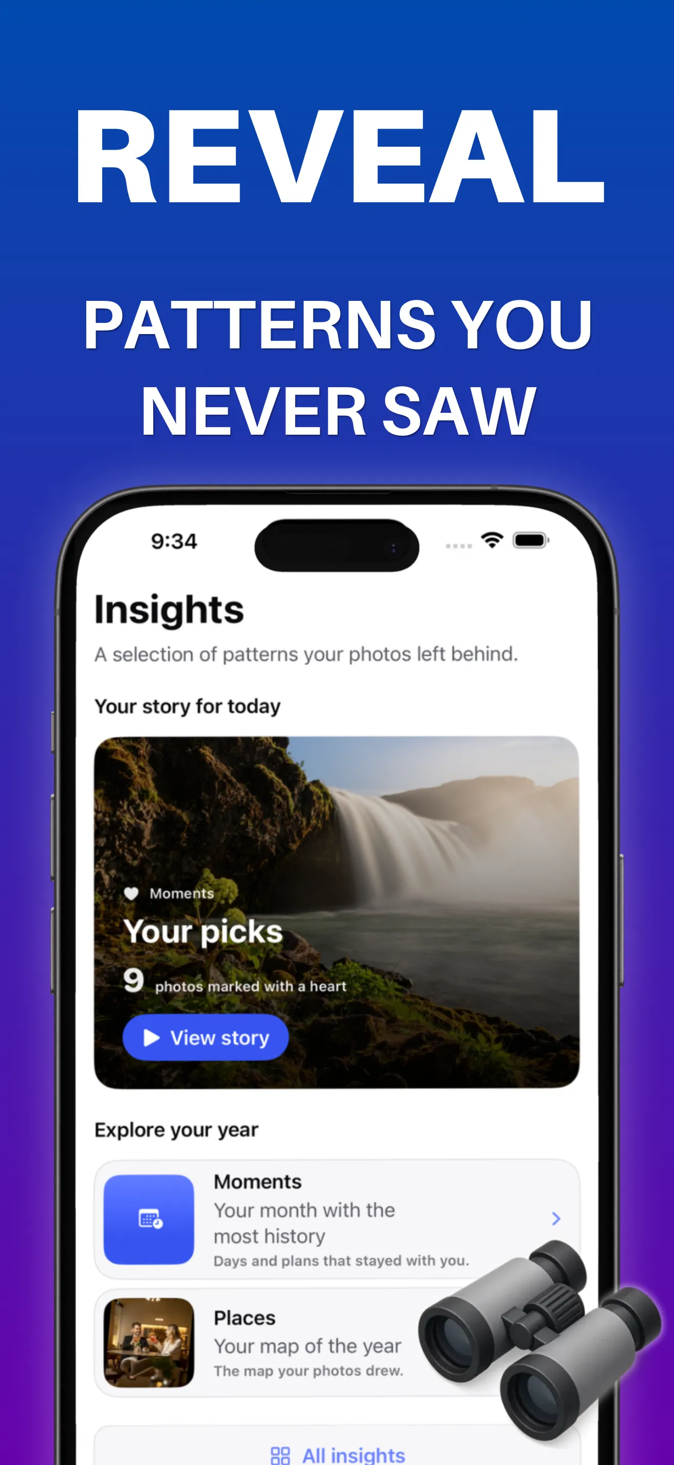 App Store screenshot: Reveal patterns you never saw