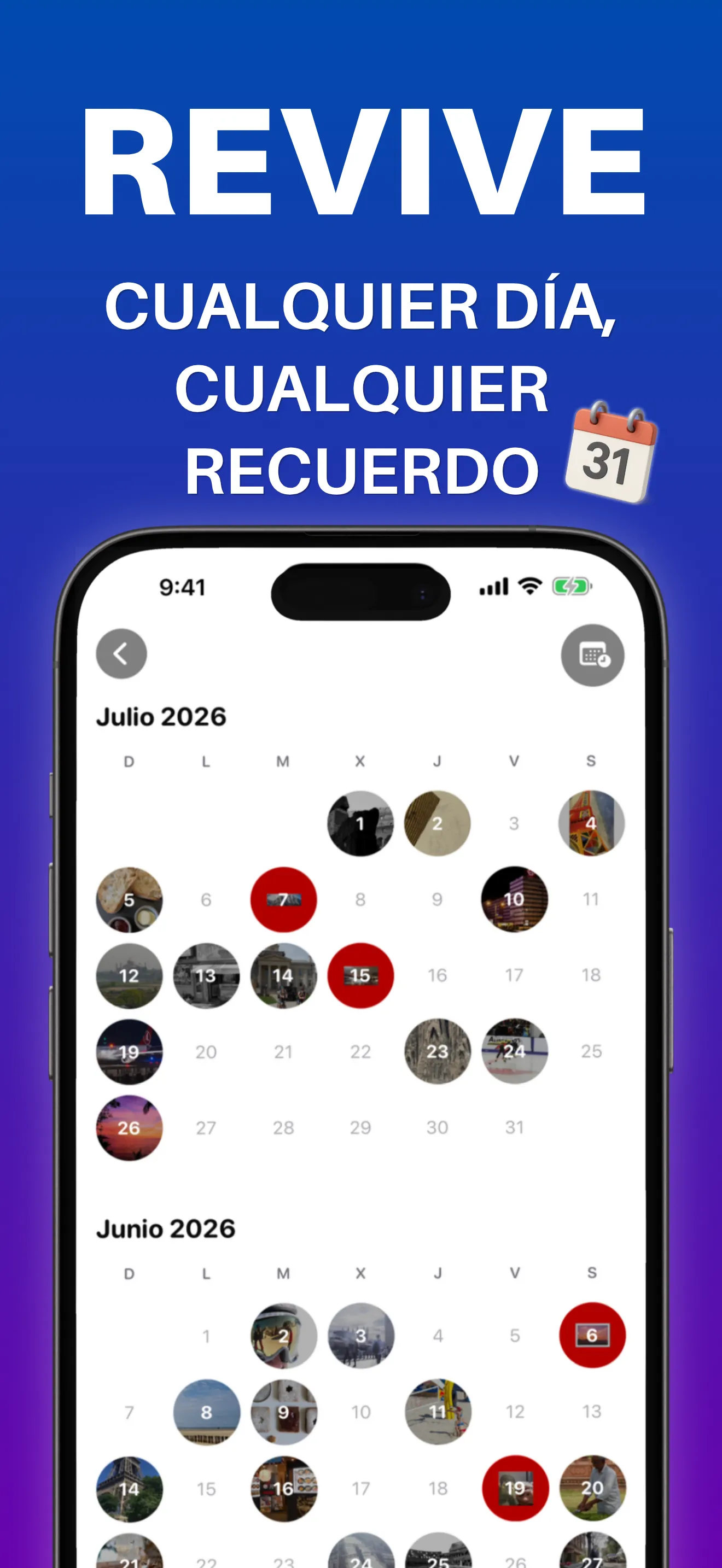 Captura del App Store: revive cualquier día de tu año